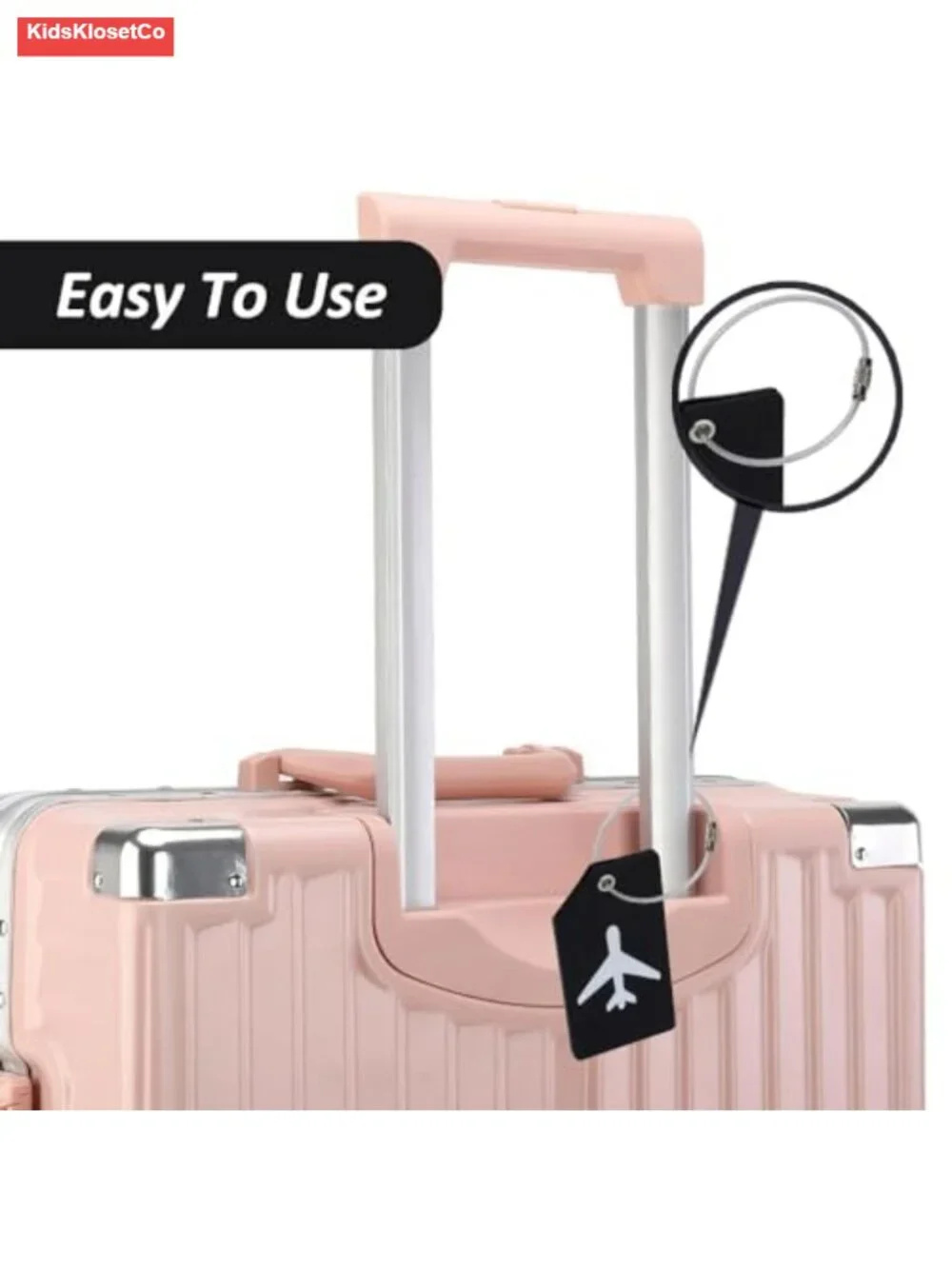 Silicone Luggage Tags 5 Pack Suitcase Name Tags with Cards Stainless Steel Loop